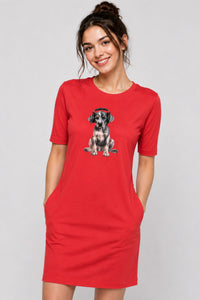 T-shirt Dress With Pockets - DJ Doggo (4 Colours) (Slim Fit)