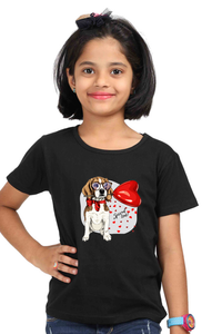 Round Neck T-Shirt (Girls) - Beagle Furever Love (7 Colours)