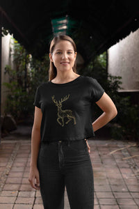 Crop Top (Women) - Stardust Stag (4 Colours)