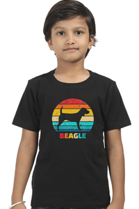 Round Neck T-Shirt (Boys) - Beagle Sunset (10 Colours)