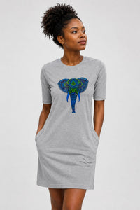 T-shirt Dress With Pockets - Elephantastic (4 Colours) (Slim Fit)