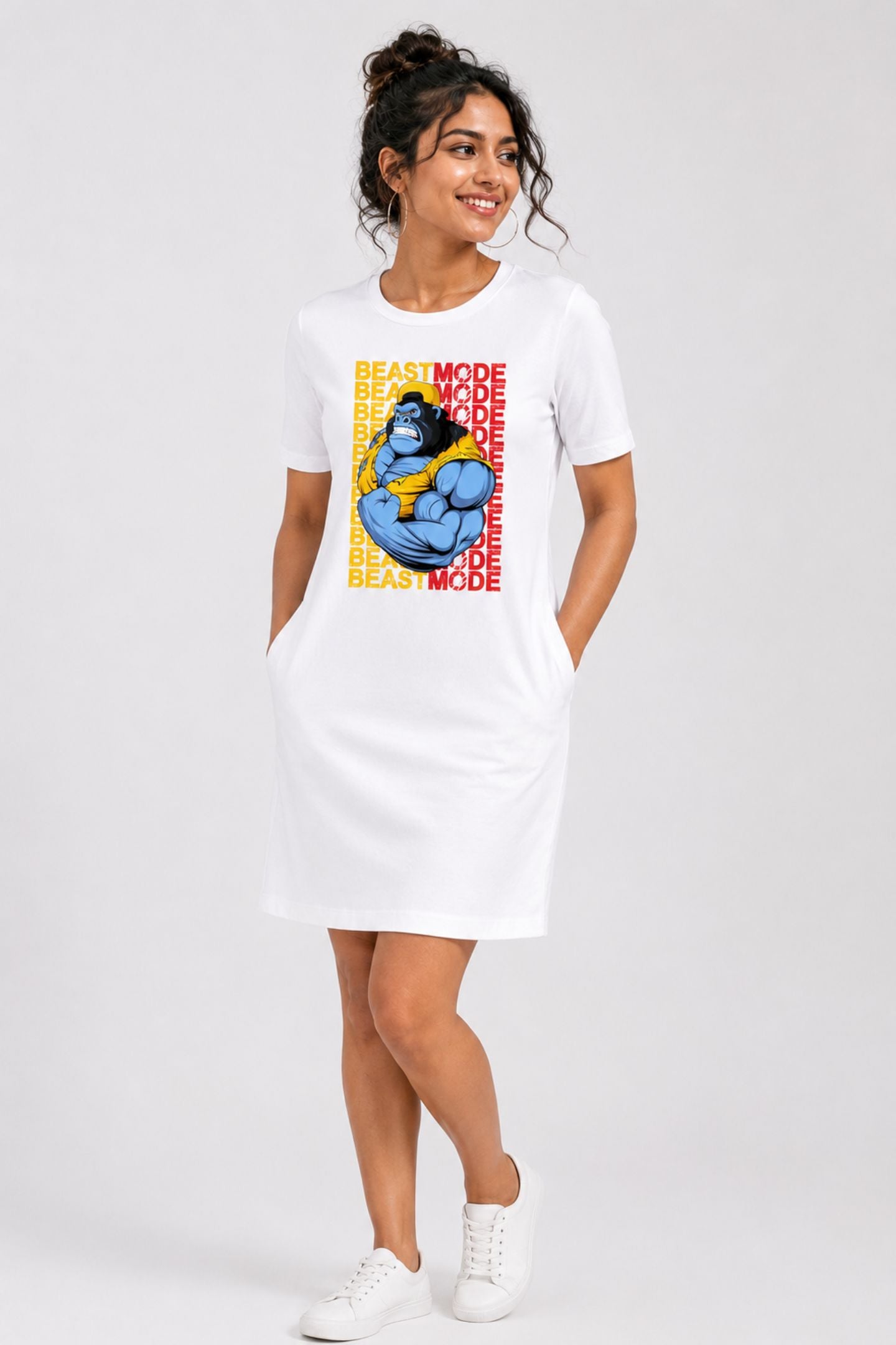 T-shirt Dress With Pockets - Beast Mode (3 Colours) (Slim Fit)