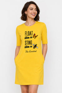 T-shirt Dress With Pockets - Bee The Greatest (3 Colours) (Slim Fit)
