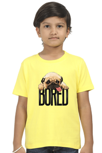 Round Neck T-Shirt (Boys) - Bored Pug Baby (10 Colours)