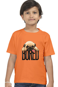 Round Neck T-Shirt (Boys) - Bored Pug Baby (10 Colours)