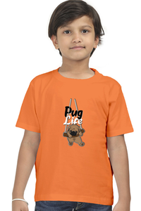 Round Neck T-Shirt (Boys) - Pug Life (10 Colours)