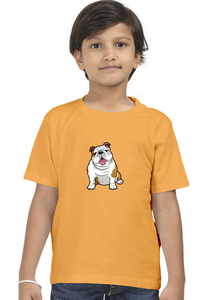 Round Neck T-Shirt (Boys) - Wringkly Sprinkly Bulldog (10 Colours)