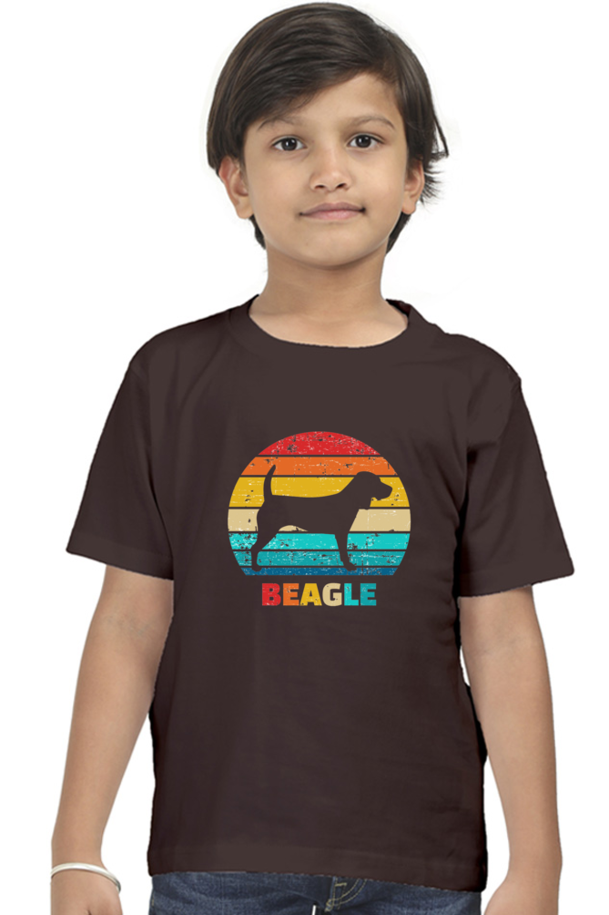 Round Neck T-Shirt (Boys) - Beagle Sunset (10 Colours)