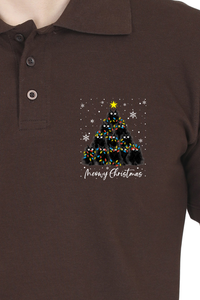Polo Neck T-Shirt (Men) - Meowy Christmas (8 Colours)