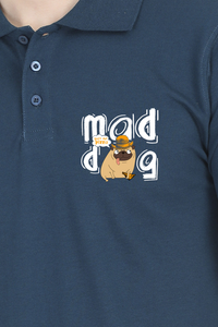 Polo Neck T-Shirt (Men) - Pizza Pug (8 Colours)