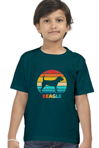 Round Neck T-Shirt (Boys) - Beagle Sunset (10 Colours)