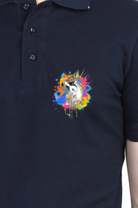 Polo Neck T-Shirt (Men) - Splashes Of Joy Puppy (11 Colours)