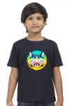 Round Neck T-Shirt (Boys) - Cat With Glasses (10 Colours)