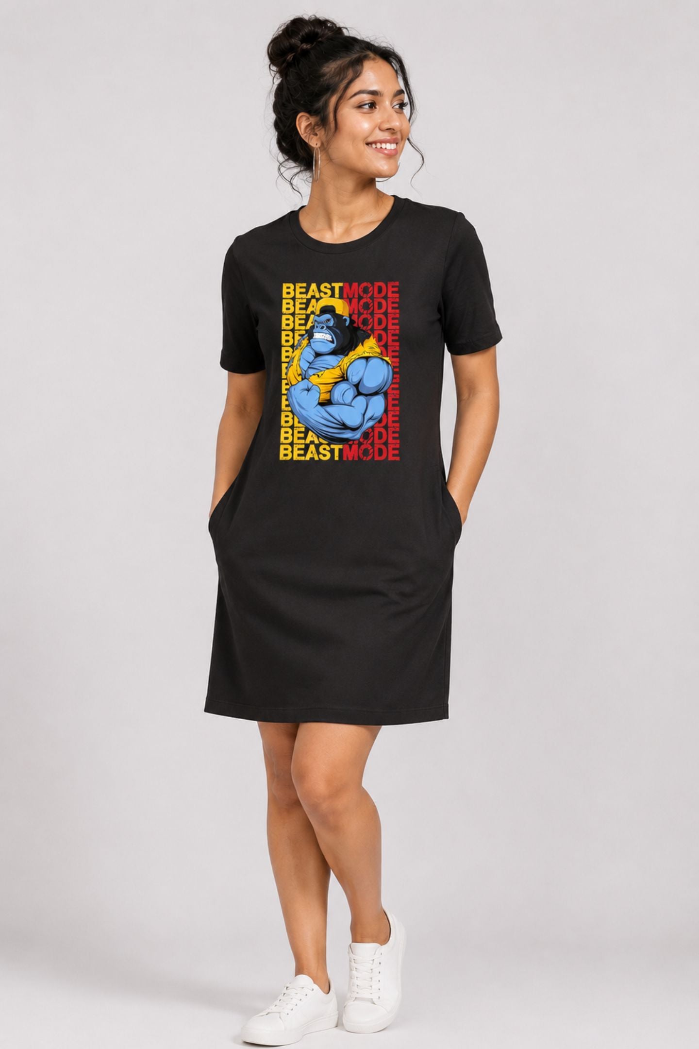 T-shirt Dress With Pockets - Beast Mode (3 Colours) (Slim Fit)