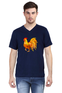 V Neck T-Shirt (Men) - Cock-a-Doodle-Doo (6 Colours)