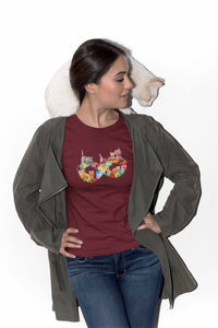 Round Neck T-Shirt (Women) - Infinity Cat Love (10 colours)
