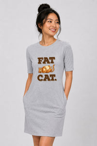 T-shirt Dress With Pockets - Fat Cat (3 Colours) (Slim Fit)