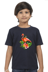 Round Neck T-Shirt (Boys) - Fashionable Flamingo (10 Colours)