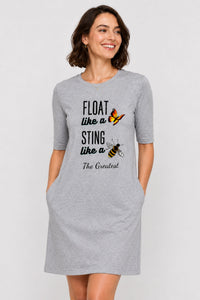 T-shirt Dress With Pockets - Bee The Greatest (3 Colours) (Slim Fit)