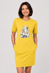 T-shirt Dress With Pockets - Cuddle Crew (5 Colours) (Slim Fit)