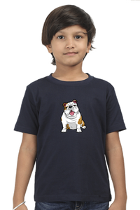 Round Neck T-Shirt (Boys) - Wringkly Sprinkly Bulldog (10 Colours)