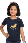 Round Neck T-Shirt (Girls) - Mystical Unicorn (6 Colours)