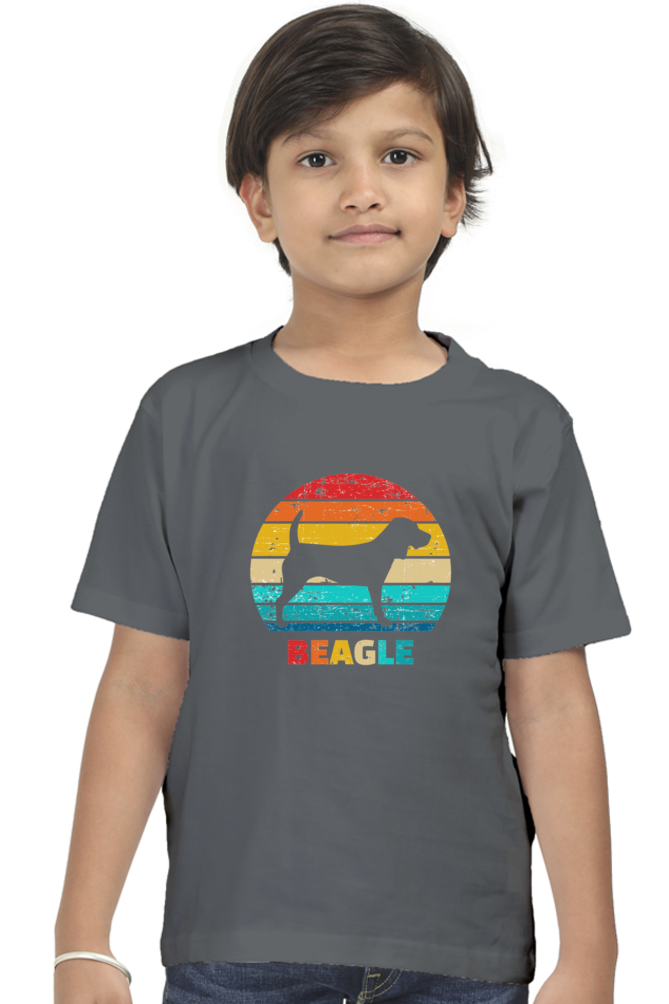 Round Neck T-Shirt (Boys) - Beagle Sunset (10 Colours)