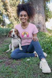Round Neck T-Shirt (Women) - Lil Miss Beagle (11 colours)