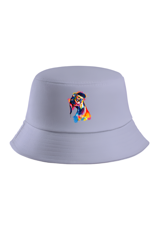 Tilted Head Rainbow Dog Bucket Hat (3 Colours)