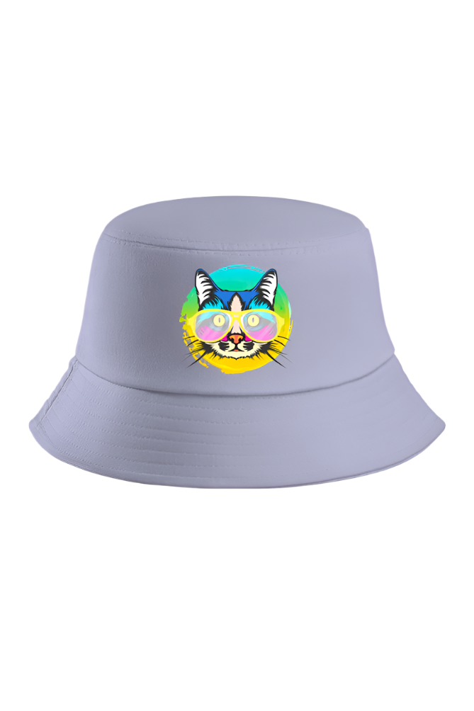 Cat With Glasses Bucket Hat (3 Colours)