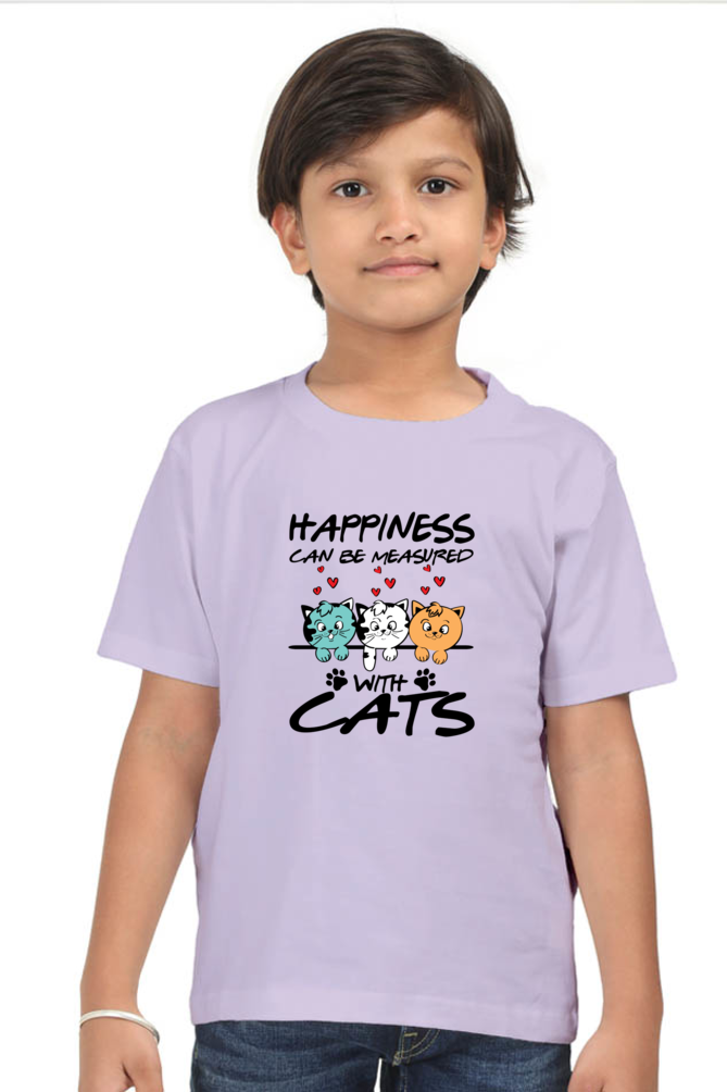 Round Neck T-Shirt (Boys) - Feline Happy (10 Colours)