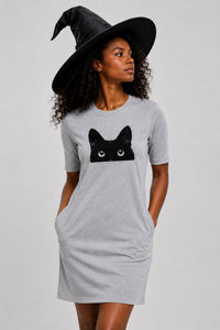 T-shirt Dress With Pockets - Everlasting Black (4 Colours) (Slim Fit)