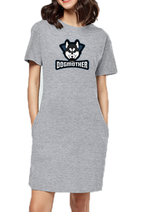 T-shirt Dress With Pockets - The Dogmother Husky (6 Colours)