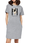 T-shirt Dress With Pockets - Hang In There Pug (2 Colours)