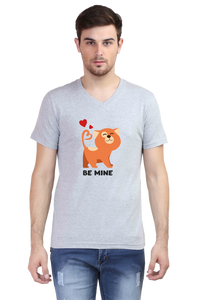 V Neck T-Shirt (Men) - Be Mine Valentine (2 Colours)