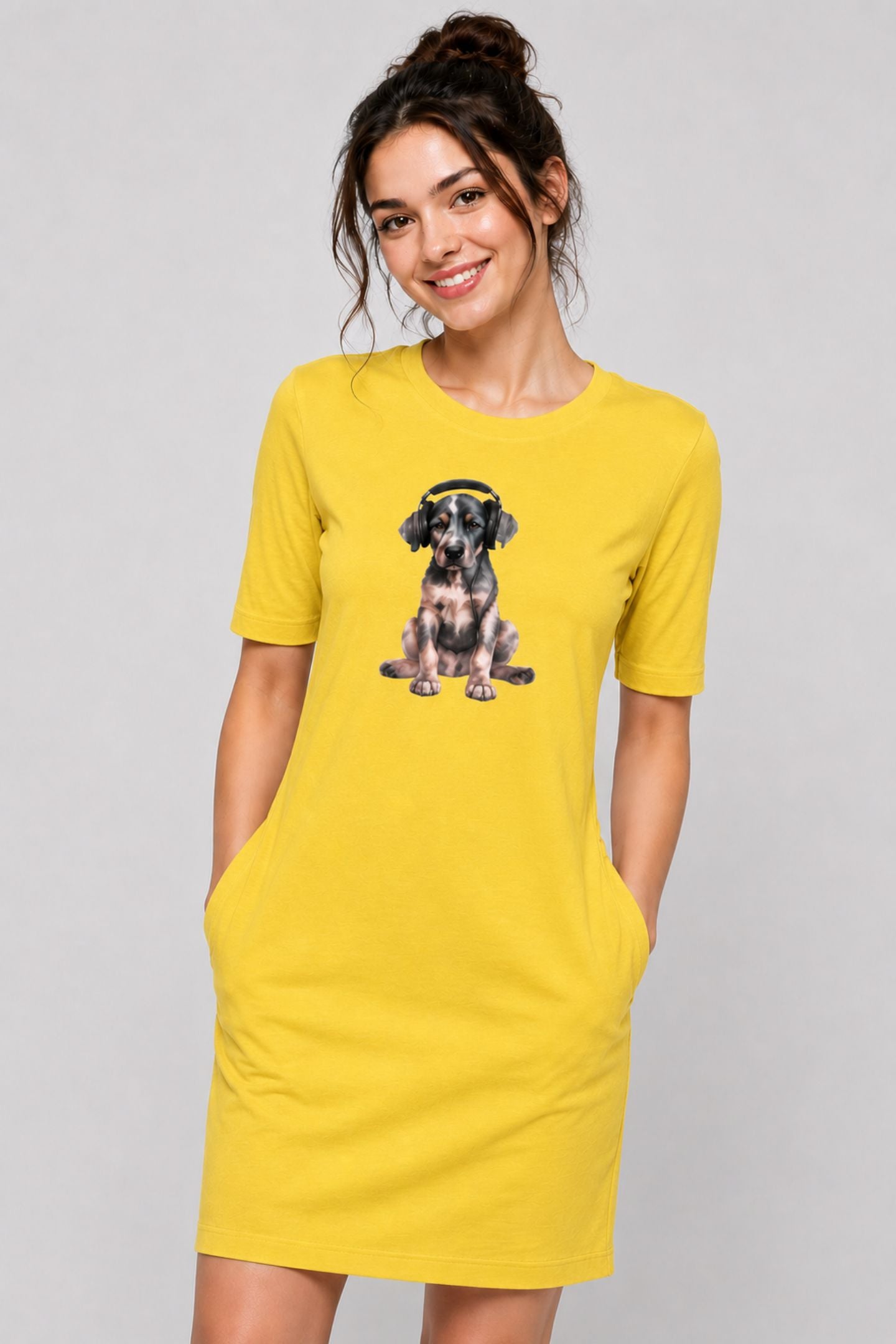 T-shirt Dress With Pockets - DJ Doggo (4 Colours) (Slim Fit)