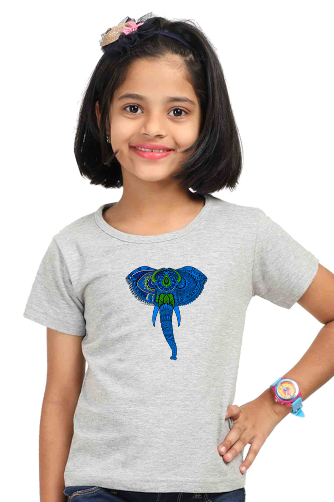 Round Neck T-Shirt (Girls) - Elephantastic (4 Colours)