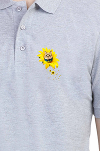 Polo Neck T-Shirt (Men) - A Meowment Of Sunshine (10 Colours)