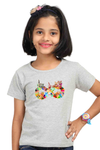 Round Neck T-Shirt (Girls) - Infinity Cat Love (5 Colours)