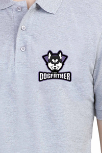 Polo Neck T-Shirt (Men) - The Dogfather Husky (11 Colours)