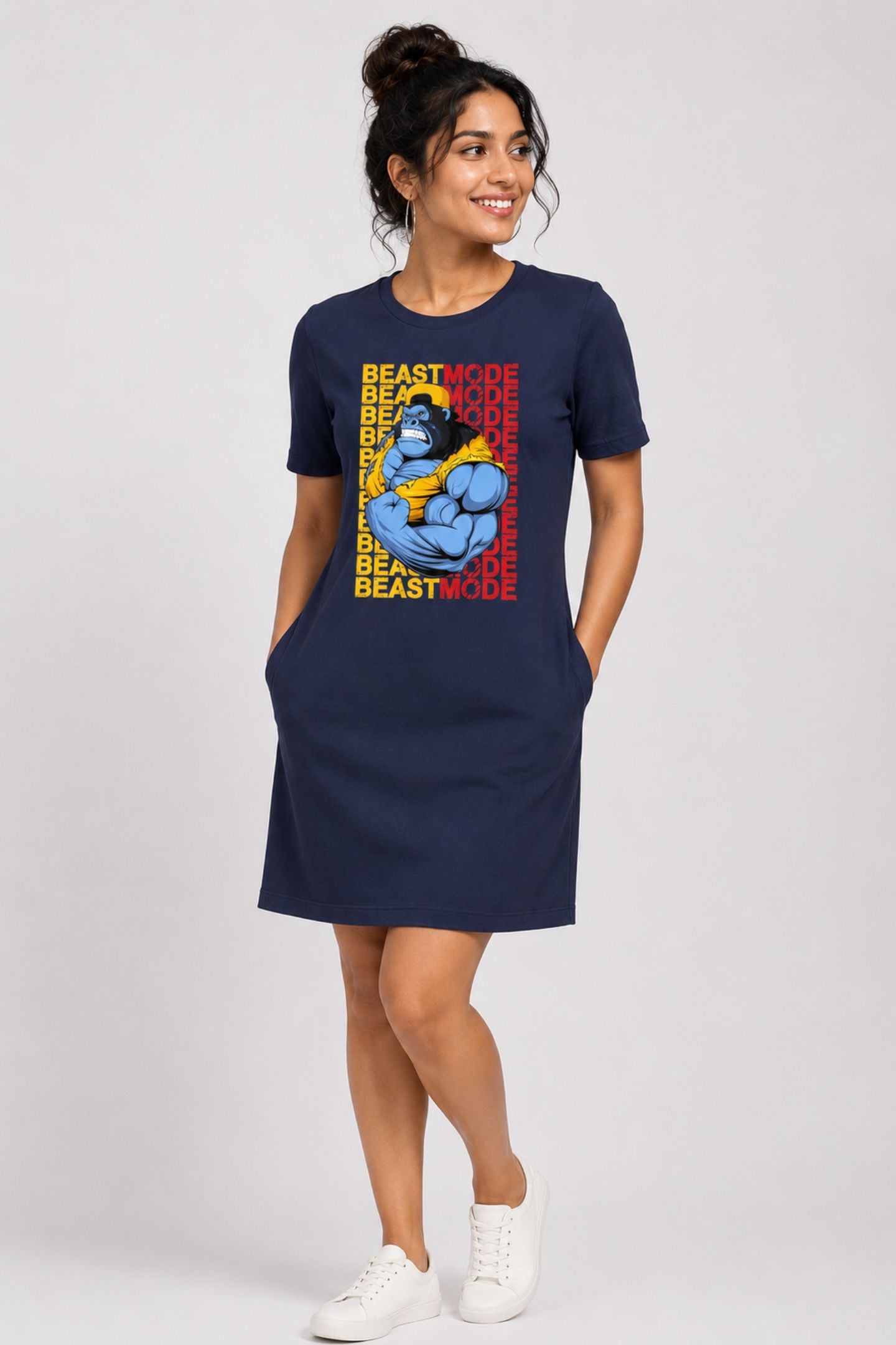 T-shirt Dress With Pockets - Beast Mode (3 Colours) (Slim Fit)