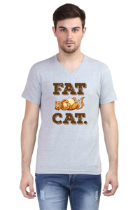 V Neck T-Shirt (Men) - Fat Cat (2 Colours)