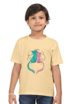 Round Neck T-Shirt (Boys) - Cats In Love (10 Colours)