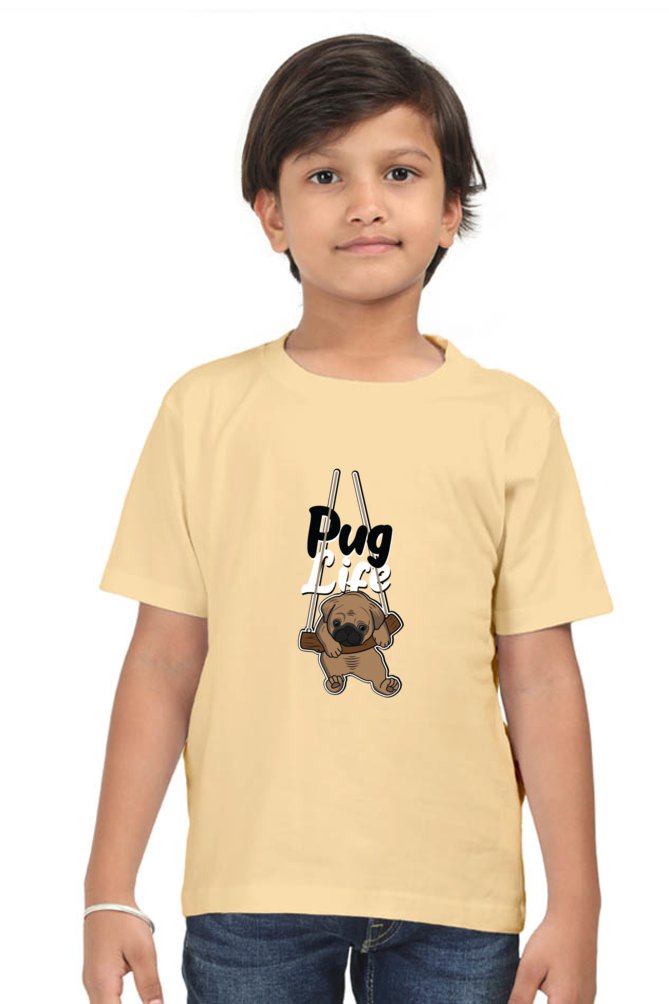 Round Neck T-Shirt (Boys) - Pug Life (10 Colours)