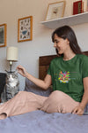 Round Neck T-Shirt (Women) - Laser Sharp Cat (8 colours)