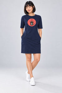 T-shirt Dress With Pockets - Love Me, Human (6 Colours) (Slim Fit)