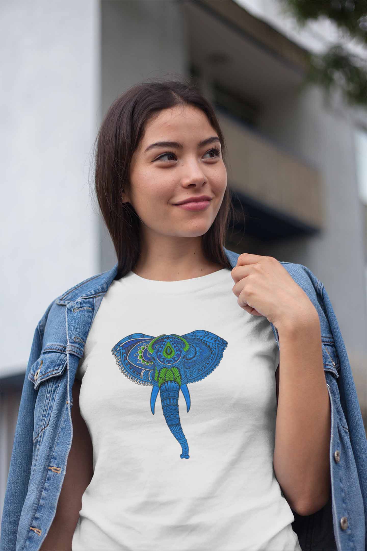 Round Neck T-Shirt (Women) - Elephantastic (11 colours)