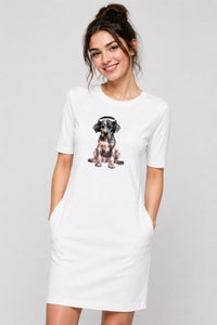 T-shirt Dress With Pockets - DJ Doggo (4 Colours) (Slim Fit)