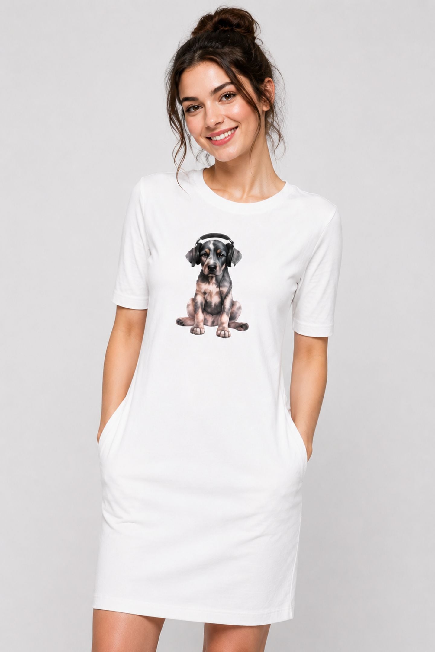 T-shirt Dress With Pockets - DJ Doggo (4 Colours) (Slim Fit)