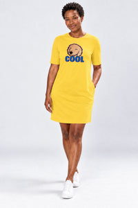 T-shirt Dress With Pockets - Labra-dorable (2 Colours) (Slim Fit)